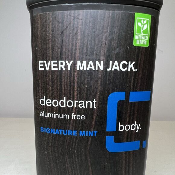 NEW Every Man Jack Signature Mint Aluminum Free Naturally Deodorant 3 oz Vegan - Picture 2 of 4